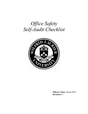 Office Safety Self-Audit Checklist