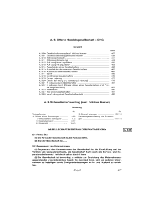 Gesellschaftsvertrag (ausführliches Muster)