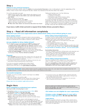 Illinois Failure to Carry Proof of Insurance Diversion Form 5-14