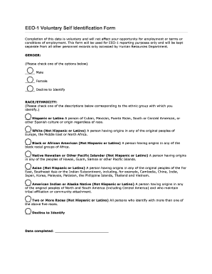 EEO-1 Voluntary Self Identification Form