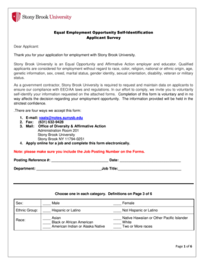 Equal Employment Opportunity Self-Identification Form