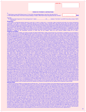 Power of Attorney for HDFC Securities Trading