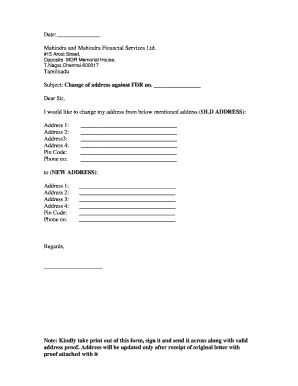 Address Change Request Form