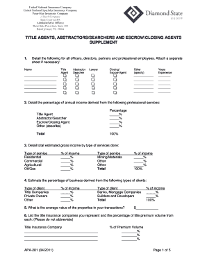 Title Agent Application Form