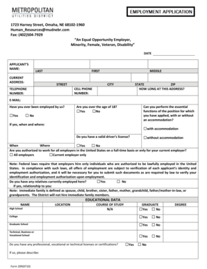 Employment Application Form 209