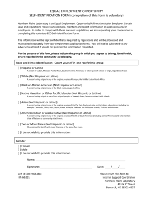 EEO Self-Identification Form