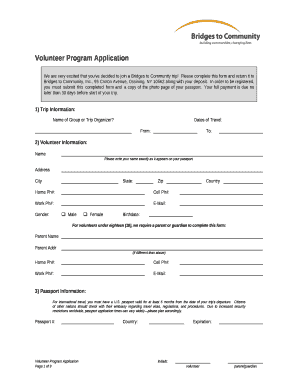 Volunteer Program Application