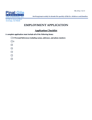 Employment Application Form HR-15