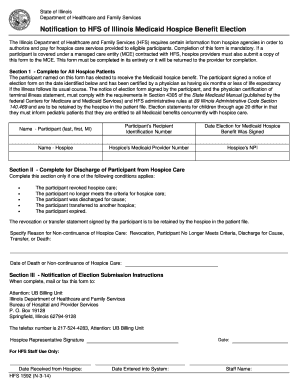 Illinois Medicaid Hospice Benefit Election Form