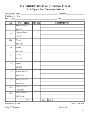 US Figure Skating Judging Form