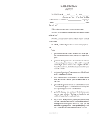 Dealer-Administrator Agreement