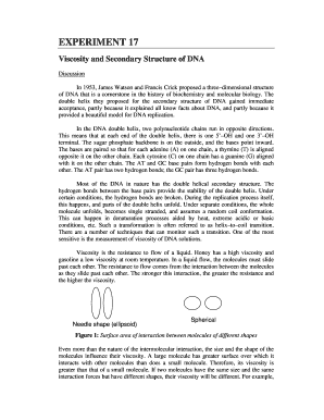 DNA Viscosity Experiment Lab Report
