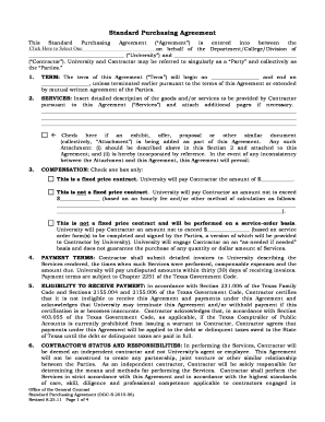 Standard Purchasing Agreement