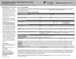 Residential Rebate Program Application