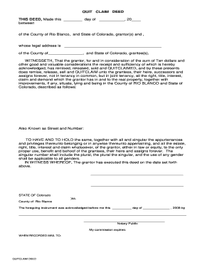 Colorado Quitclaim Deed