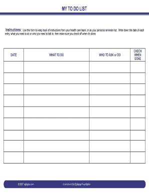 Healthcare To-Do List