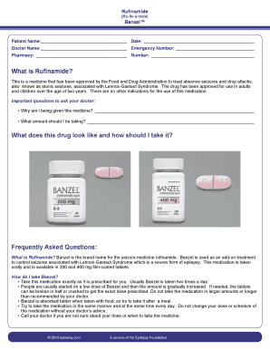 Rufinamide Patient Information Form