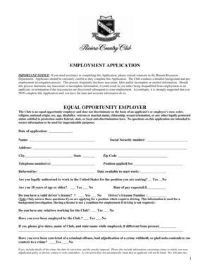 Employment Application Form