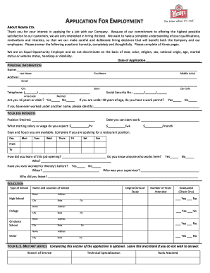 Employment Application Form