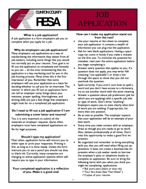 Clinton County Job Application