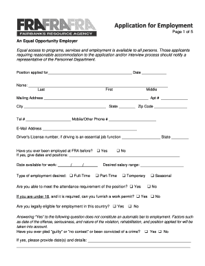 Application for Employment