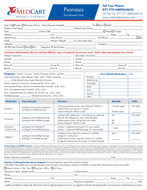 Psoriasis Medication Enrollment Form