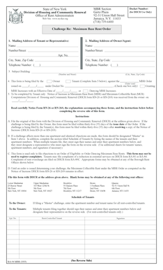 New York MBR Challenge Form