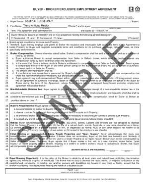 fillable online buyer broker exclusive employment agreement jnt fax buyer broker agreement form
