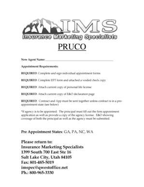 Prudential Life Insurance Broker Agreement