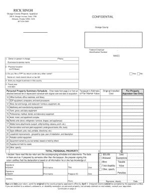 Florida Tangible Personal Property Tax Return