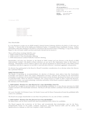 AWB Limited Annual General Meeting Voting Form