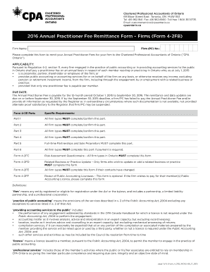2016 Annual Practitioner Fee Remittance Form