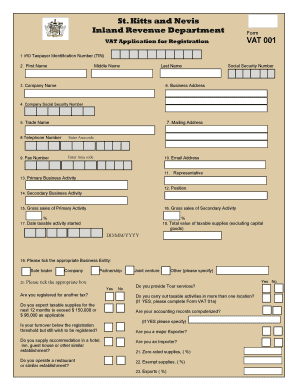 VAT Application for Registration