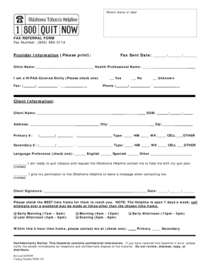 HIPAA Fax Referral Form