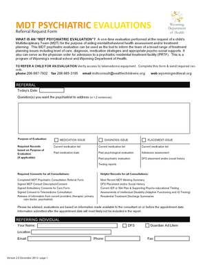 WHAT IS AN MDT PSYCHIATRIC EVALUATION - wyomingmdteval