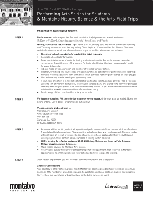 Montalvo Arts Center Field Trip Request Form