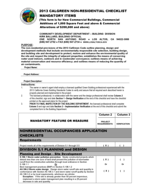 2013 CalGreen Non-Residential Checklist