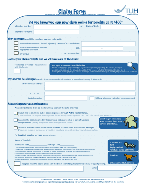 TUH Claim Form