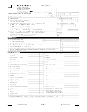 Pennsylvania Schedule C Form