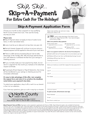 Skip-A-Payment Application Form
