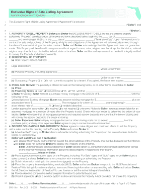 Exclusive Right of Sale Listing Agreement