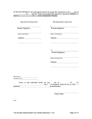 Guardian Special Needs Trust Joinder Agreement