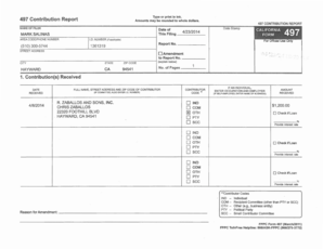 California 497 Contribution Report