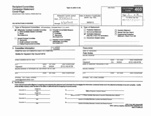California Campaign Statement Form 460