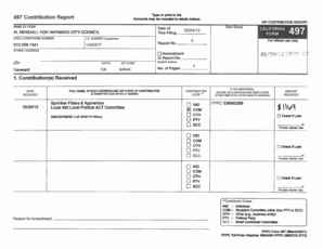 California Form 497 Contribution Report