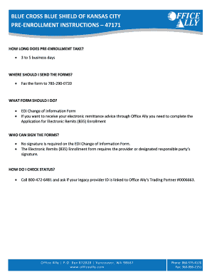 EDI Change of Information Form