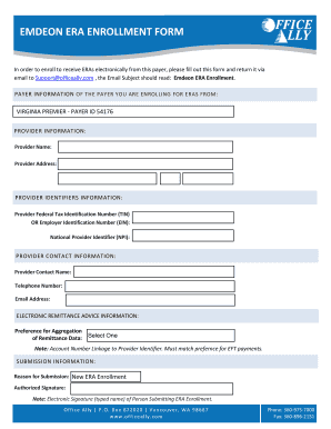 Virginia Premier EDI 835 Enrollment Form