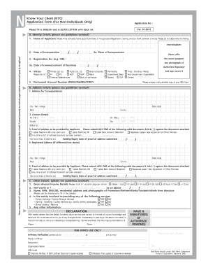 Fidelity Non-Individual KYC Application Form