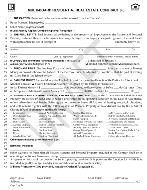 Multi-Board Residential Real Estate Contract