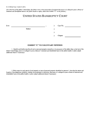 Exhibit C - Hazardous Property Disclosure